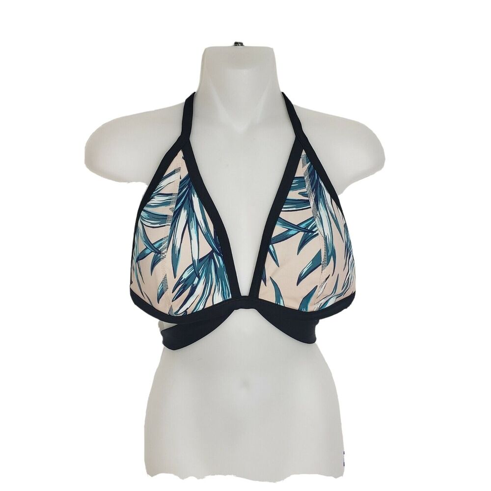 Pink Victoria's Secret Women's Bikini Top Size Large Tropical Triangle Wrap Pink